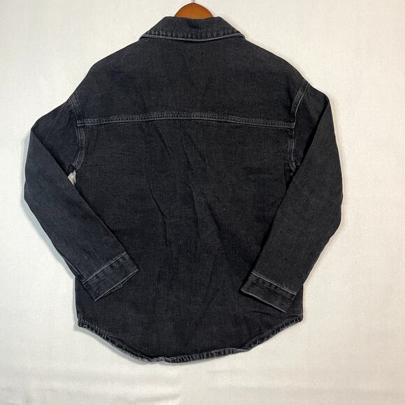 PacSun Black Washed Denim Shirt Jacket / Shacket - Size XS/S - Picture 3 of 7